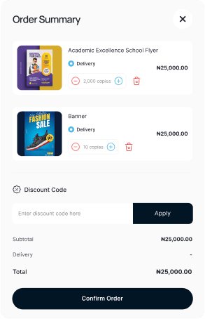 Confirm Your Order